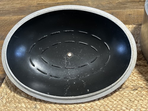 Vintage Club Aluminium 7 Quart Oval Truthahn Bräter Mohn Rot Orange Kuppel Deckel 14,5" - Bild 11 von 17