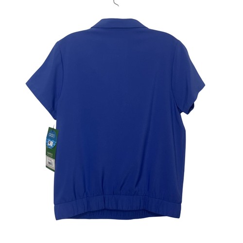 Greys Anatomy Perseverance Scrub Shirt Womens Medium Blue New Zip Banded Waist - Picture 3 of 11