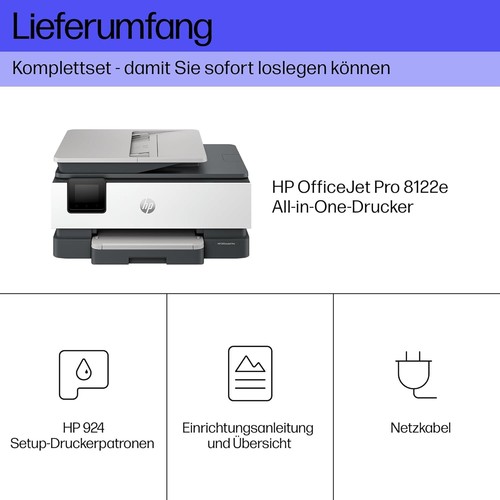 HP OfficeJet Pro 8122e Drucker, Multifunktionsdrucker, Scanner, Kopierer, Wi-Fi - Bild 5 von 6