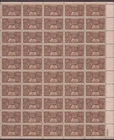 US, 972, AMERICAN INDIAN, FULL SHEET OF 50, MINT NH, 1940'S COLLECTION