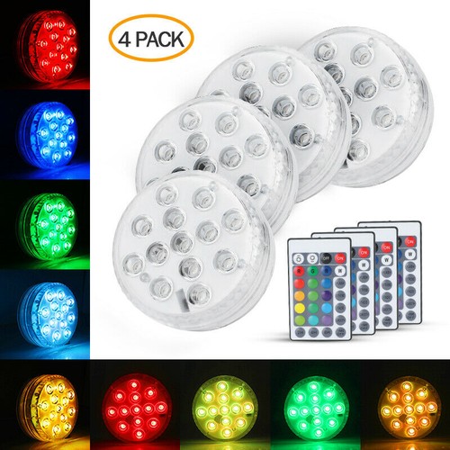 16 Pack Submersible 13 Led Pool Remote Lights Underwater Pond Waterproof Light - Bild 15 von 16