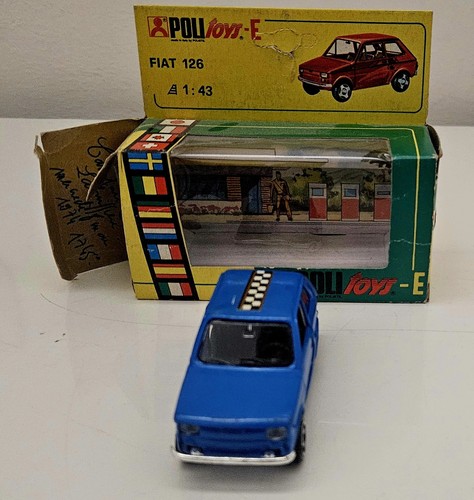 POLITOYS POLISTIL E40 FIAT 126   - 1/43 - ORIGINAL BLUE FRANCIA RARE - Foto 7 di 9