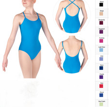 Eurotard Womens Microfiber Adjustable Camisole Leotard - Sea Foam Leotard Adult