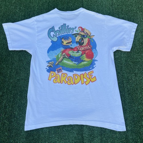 Vintage Caribbean Soul T-Shirt Herren Large weiß Margaritaville Chillin In Paradise