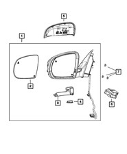Genuine Mopar Mirror Replacement Glass Left 68228911AA