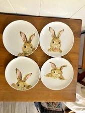 Potter's Studio Bunny Tidbit Plates 6" Ceramic New WITHOUT Tags