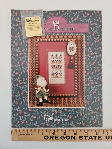 Just Nan SMALL DELIGHTS BE MERRY Counted Cross Stitch Pattern & Embellishments - Picture 1 of 5