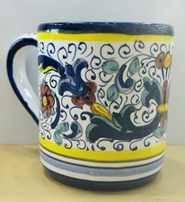 Deruta Pottery- Coffee Mug Ricco Deruta Made/painted by hand in Italy.