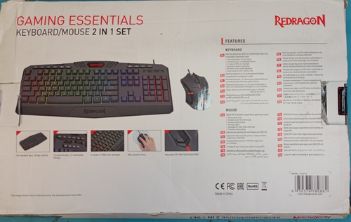 REDRAGON-S101-5 Programmable Gaming Keyboard+Mouse Combo,RGB Backlit US Layout - Picture 6 of 6