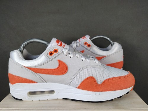 Raro Nike Air Max 1 '87 Seguridad Naranja Entrenadores Talla UK 6.5 Gris Neutro/Blanco - Imagen 9 de 14