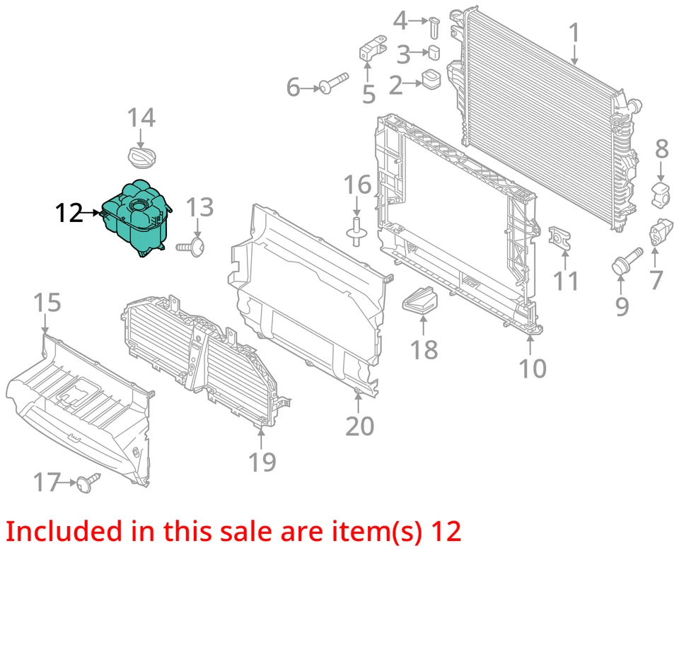 2016 Porsche Cayenne Coolant Overflow Bottle OEM 93K Miles - LKQ408931351 Foto 4 de 4