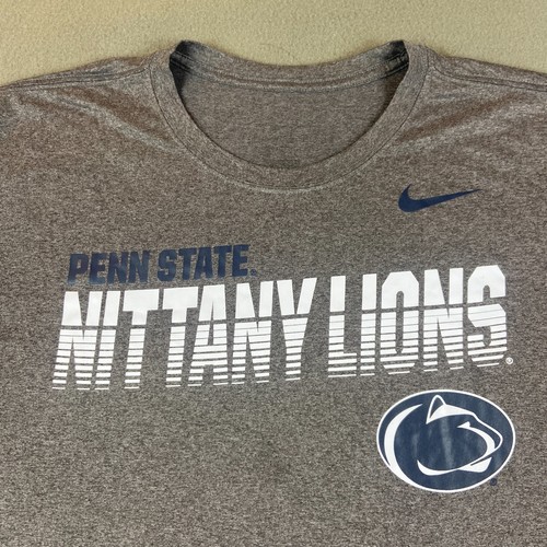 Penn State Nittany Lions Shirt Mens XXL Gray Nike Dri Fit Long Sleeve - Picture 1 of 9
