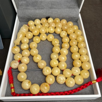 Natural Amber Misbaha Tasbih Prayer Beads 12mm 74g 66beads
