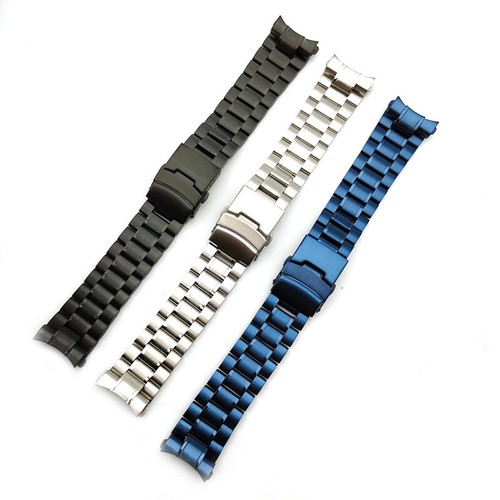 Curved End Solid Stainless Steel Watch Band Strap Wrist Bracelet 18 20 22 24mm - Picture 5 of 12