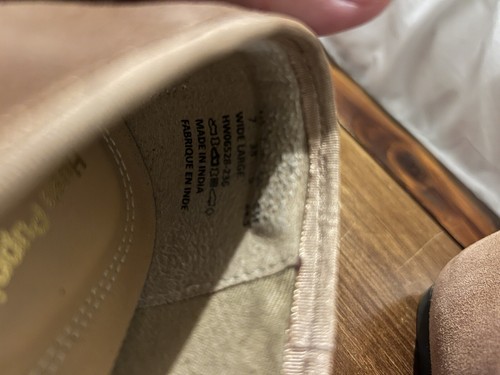Hush Puppies Sadie Pink Tassel Slipon Loafers Suede Tan Womens Size 7 Wide Large - Picture 6 of 6