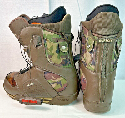 Burton Ruler Inprint2 Snowboard Boots Mens 9.5 Easy Lace Camo 