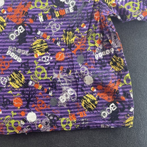 Tafford Womens Plus SZ 3XL Halloween Scrub Top 2 Pockets Fun Skulls Nurses - Picture 9 of 15