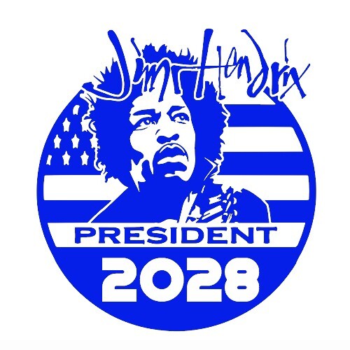 Jimi Hendrix for President 2028 sticker VINYL DECAL Democracy Vote Satire - Picture 6 of 12