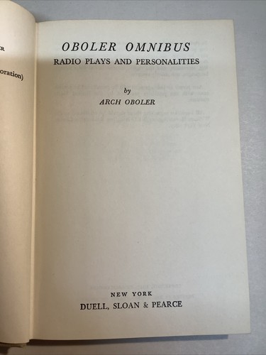 SIGNED COPY | Oboler Omnibus (1945, Hardcover) by Arch Oboler - Picture 3 of 3