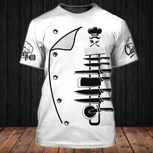 Mens Unisex Chef Coat Jacket Restaurant Kitchen Workwear Cook Baking Uniform Top - Picture 17 of 49