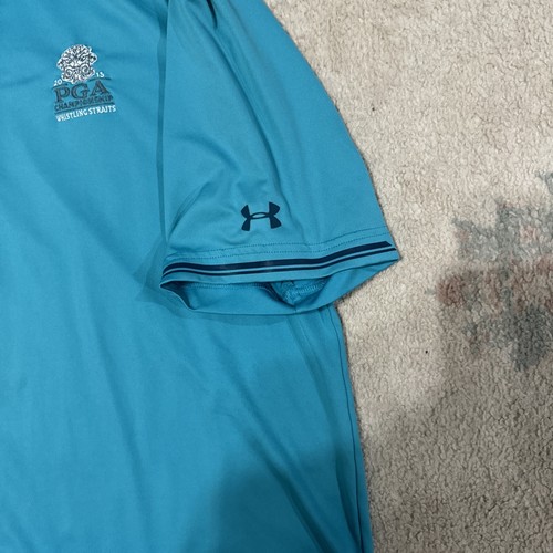 Under Armour Shirt Mens L Teal PGA Championship Whistling Straits - Picture 4 of 4