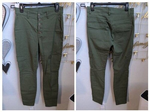 CAbi #5872 Button Fly Cargo Pants SZ 6 Olive - Picture 2 of 3