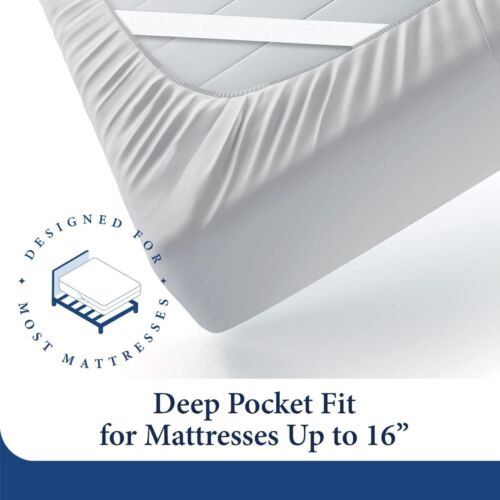 Luxury Bamboo Bed Sheets - 4-Piece Cooling Set with Deep 16-Inch Pockets, Full - Picture 6 of 10