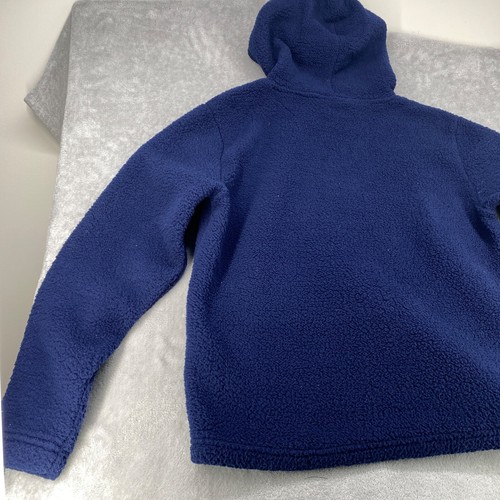 Fila Women Hoodie Sweater, Size Large, Dark Blue, Sherpa - Picture 10 of 11