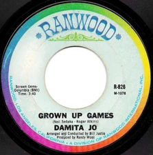 Damita Jo - Grown Up Games / Lonely Letters 1968 7" Ranwood R-826 Very Good Plus