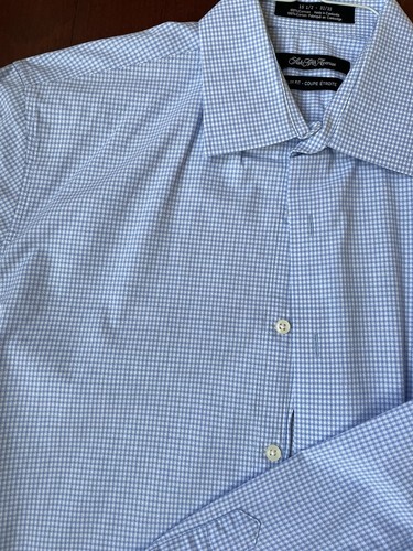 Saks Fifth Avenue Herren Hemd blau kariert 15 1/2 32/33 - Bild 3 von 4
