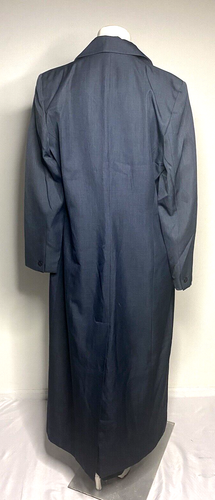 PRET A PORTER donna blu abito pantaloni giacca lunga set 3 pezzi taglia 6 - Foto 10 di 17