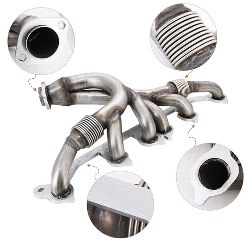 Stainless Steel Exhaust Manifold & Gasket Kit For Jeep 91-99 33007072 674-196 - Picture 6 of 7