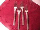 Set Of 4 Oneida Illumina Salad Forks Stainless 18/10 Frosted Lines 7 1/4"