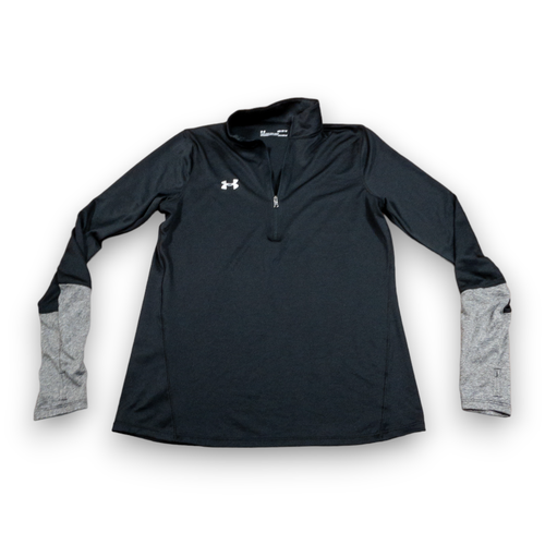 Under Armour Damen Medium 1/4-Reißverschluss schwarz Pullover schnelltrocknend Langarm Oberteil