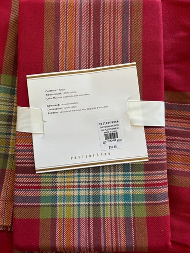 HUGE Pottery Barn Blake Plaid Christmas Dining & Bedding Set 46 Total Pieces!! - Picture 6 of 21