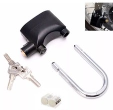 Allarme Bloccadisco Antifurto Sonoro Moto Scooter Bici Lucchetto 110dba 70mm - Miniatura 1