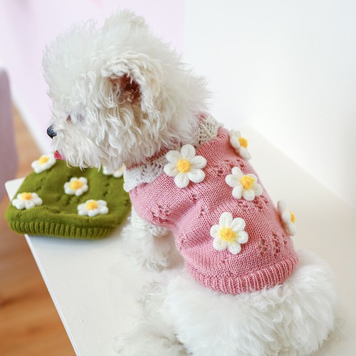 New Pet Puppy Dog Knitted Coat Jacket for Small Dog Cat Warm Winter Sweater Vest - Picture 3 of 35