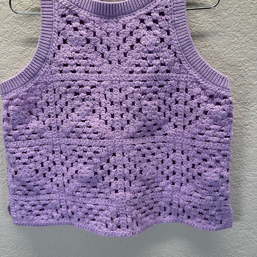 Crewcuts Girls Pullover Top Crochet Size M (8-9) Sleeveless Modern Summer - Picture 6 of 12