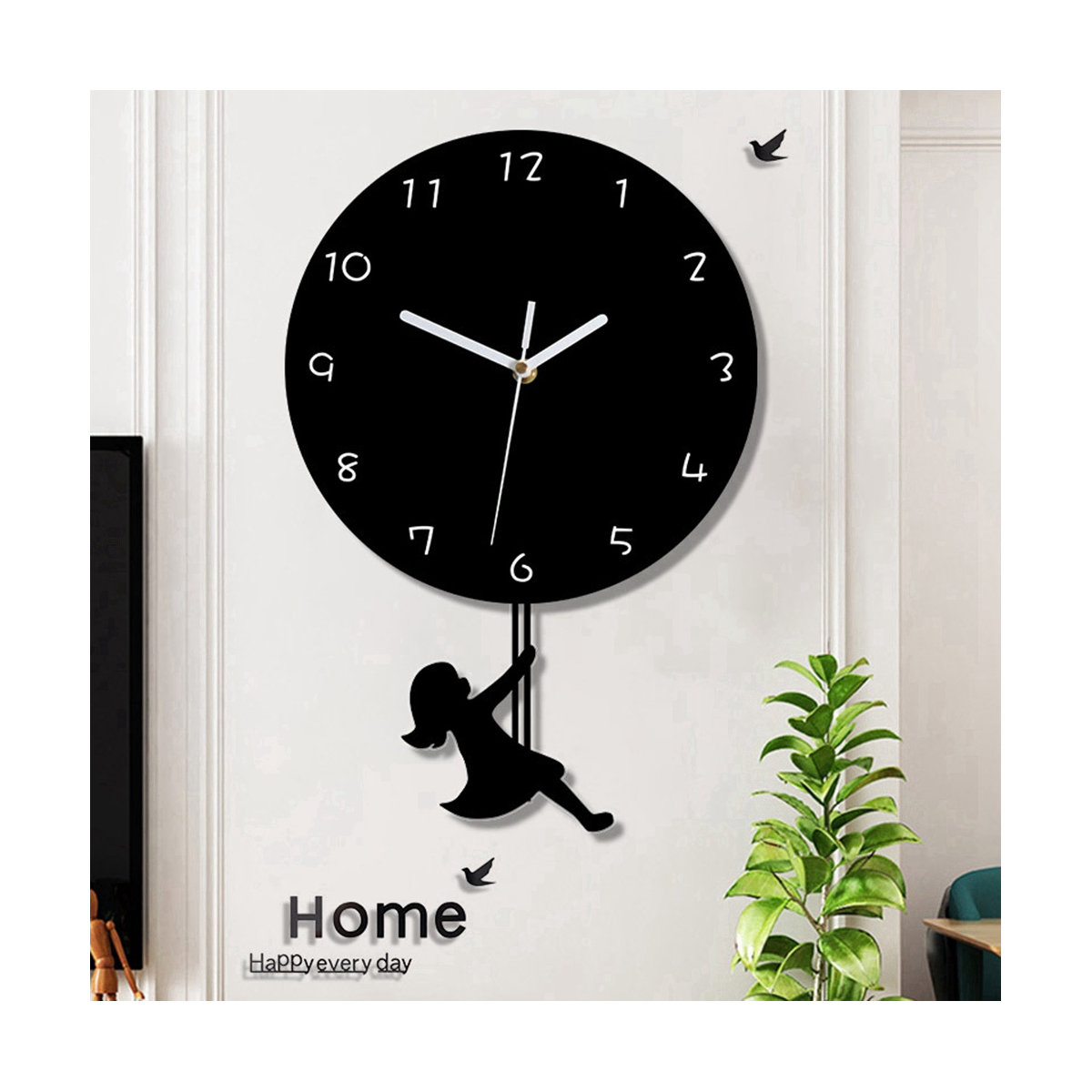 Simple Wall Clock Living Room Decoration Silent Net Red Swing Quartz
