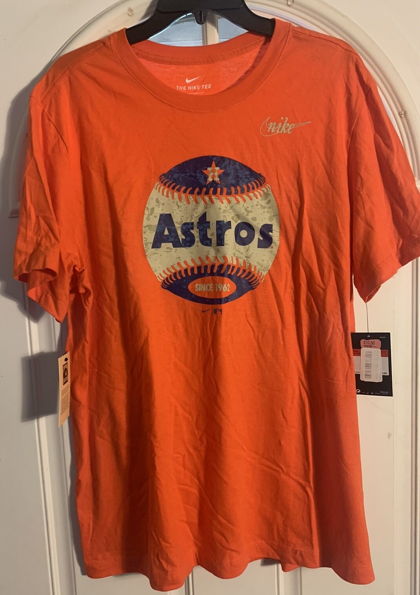 NWT HOUSTON ASTROS ORANGE THE NIKE TEE T-SHIRT MEN'S BASEBALL MLB