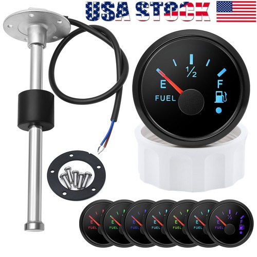 150mm-300mm Fuel Level Sensor with 52mm Boat Fuel Level Gauge For Boat Car US - Bild 1 von 26