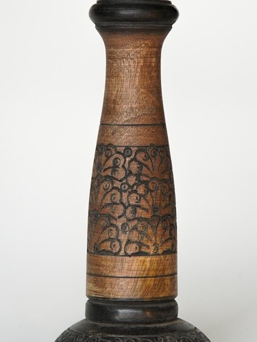 Handmade Eco-Friendly Black Wash Mango Wood Set Of Five Pillar Candle Holder BBH - 第 12/22 張圖片