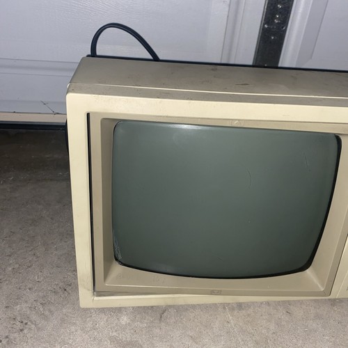 Vintage Apple A2M2010 monochrom grün Monitor nur für Teile oder Reparatur siehe Bilder - Bild 2 von 9