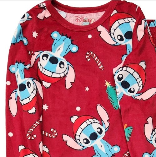 Boys & Girls Red Stitch Christmas Tree Santa Hat Pajama Set Size 6 - Picture 2 of 4