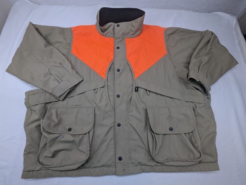 Gander Mountain Guide Series Hunting Shooting Orange Brown Coat 3XL Game Pouch