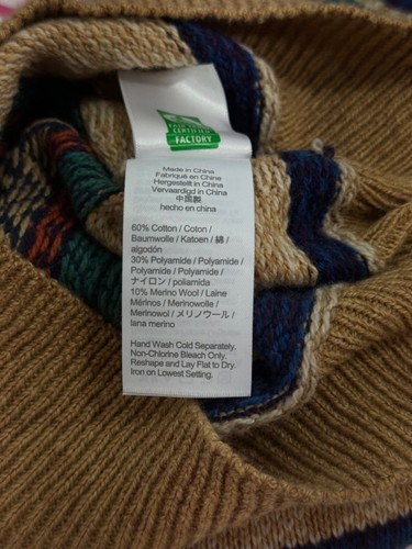 Crewcuts Boys Sweater XS 4-5 Cotton Brown Navy Green Long Sleeve Crew Neck - Picture 4 of 5