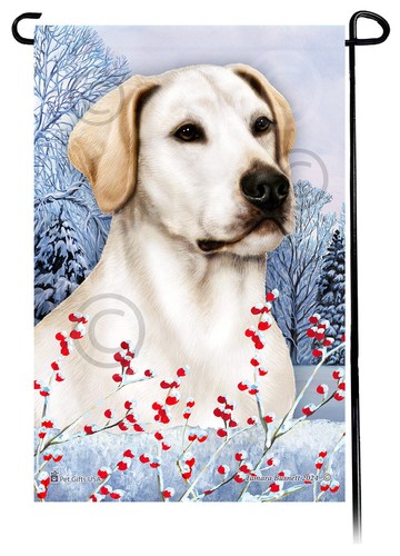 Labrador Retriever American Winter Berries Garden Flag - Foto 14 di 16