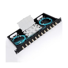 LC-OM3 12 Duplex 24 Port Fiber Enclosure Rack Mount Fiber Box MultiMode LC-UP...