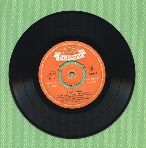 CHIANTI COCKTA / Italy Song / POLYDOR 20.604 EPH Pressing Spain 1958 EP VG - Picture 5 of 5