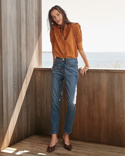 NWT J.Crew Mockneck embroidered Eyelets 